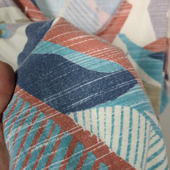 PRANA McKenzie Tank Tie Front Sleeveless Atlantic Paloma Print Women's Large - Picture 4 of 5